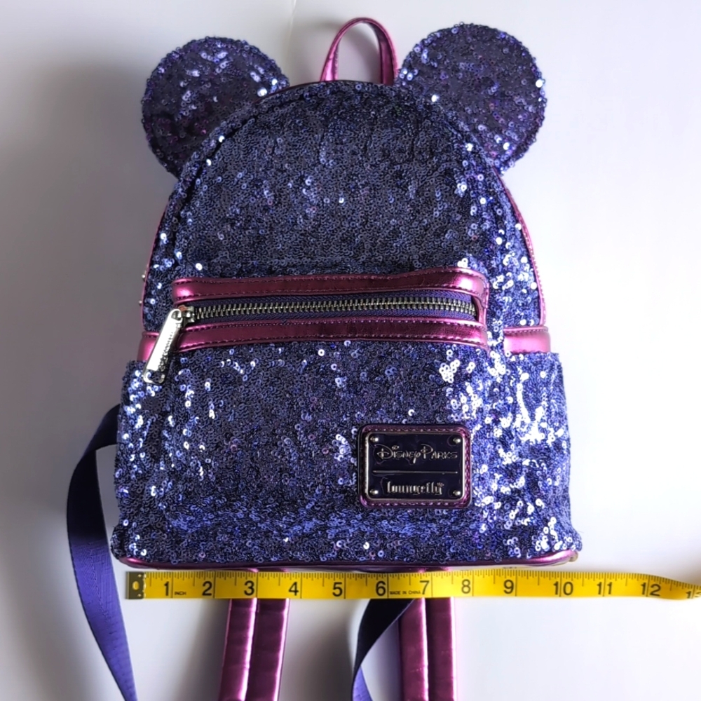 Disney Parks Loungefly Purple Potion Sequin Mini Backpack - Picture 14 of 16